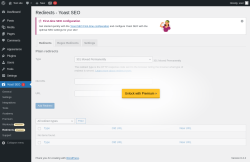 Page screenshot: Yoast SEO  → Redirects 