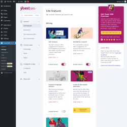 Page screenshot: Yoast SEO  → Settings