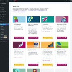 Page screenshot: Yoast SEO  → Academy