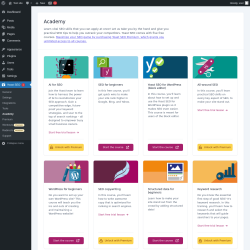 Page screenshot: Yoast SEO  → Academy