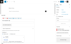 Page screenshot: Add New Page ‹ Test site — WordPress