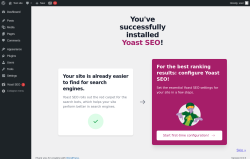 Page screenshot: ‹ Test site — WordPress