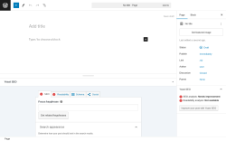Page screenshot: Add New Page ‹ Test site — WordPress