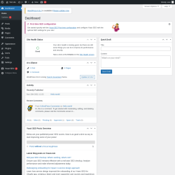 Page screenshot: Dashboard ‹ Test site — WordPress