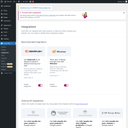 Page screenshot: Yoast SEO  → Integrations