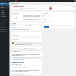 Page screenshot: Dashboard ‹ Test site — WordPress