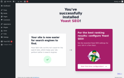Page screenshot: ‹ Test site — WordPress