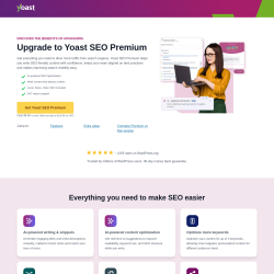 Page screenshot: Yoast SEO  → Upgrade 