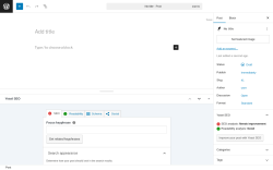 Page screenshot: Add Post ‹ Test site — WordPress