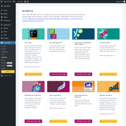 Page screenshot: Yoast SEO  → Academy