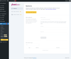 Page screenshot: Yoast SEO  → Redirects 