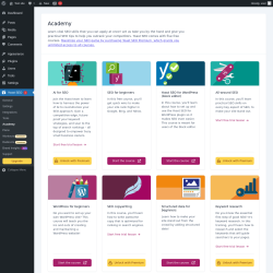 Page screenshot: Yoast SEO  → Academy