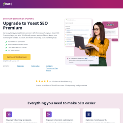 Page screenshot: Yoast SEO  → Upgrade 