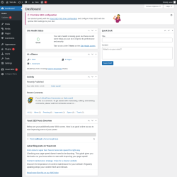 Page screenshot: Dashboard ‹ Test site — WordPress