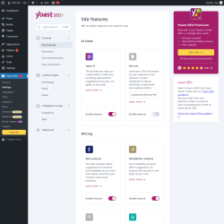 Page screenshot: Yoast SEO  → Settings