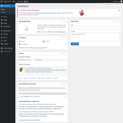 Page screenshot: Dashboard ‹ Test site — WordPress