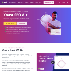 Page screenshot: Yoast SEO  &rarr; AI Brand Insights