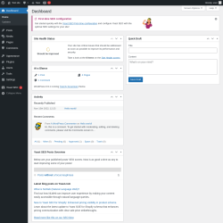 Page screenshot: Dashboard &lsaquo; Test site &mdash; WordPress