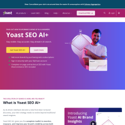 Page screenshot: Yoast SEO  &rarr; AI Brand Insights