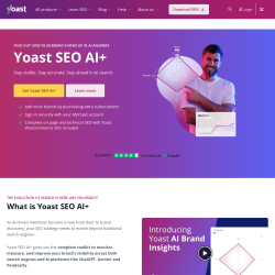 Page screenshot: Yoast SEO  &rarr; AI Brand Insights