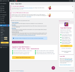 Page screenshot: Yoast SEO  &rarr; Tools