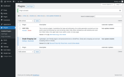 Page screenshot: Plugins ‹ Test site — WordPress