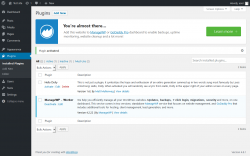 Page screenshot: Plugins &lsaquo; Test site &mdash; WordPress