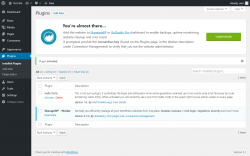 Page screenshot: Plugins &lsaquo; Test site &mdash; WordPress