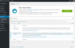 Page screenshot: Plugins &lsaquo; Test site &mdash; WordPress