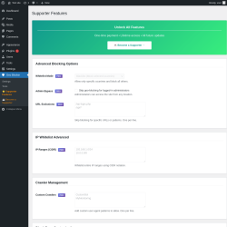 Page screenshot: Geo Blocker &rarr; ⭐ Supporter Features
