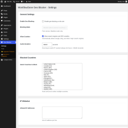 Page screenshot: Geo Blocker