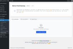 Page screenshot: Tools &rarr; Backup Tools
