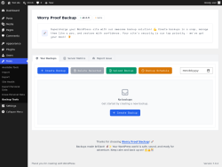 Page screenshot: Tools &rarr; Backup Tools
