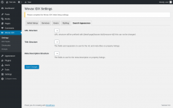 Page screenshot: Wovax IDX &rarr; Search Appearance
