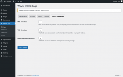 Page screenshot: Wovax IDX &rarr; Search Appearance