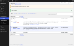 Page screenshot: Plugins &lsaquo; Test site &mdash; WordPress