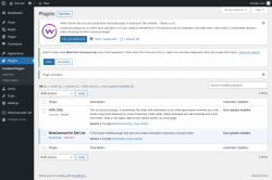 Page screenshot: Plugins &lsaquo; Test site &mdash; WordPress
