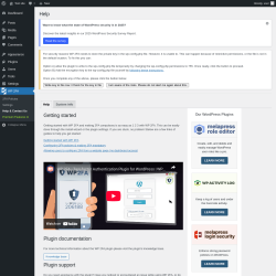 Page screenshot: WP 2FA → Help & Contact Us
