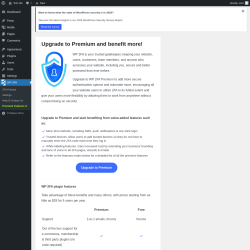 Page screenshot: WP 2FA → Premium Features ➤