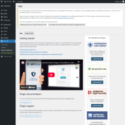 Page screenshot: WP 2FA → Help & Contact Us