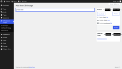 Page screenshot: WP 3D slider Images &rarr; Add New 3D Image