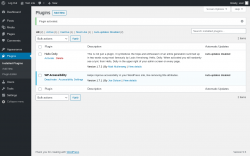 Page screenshot: Plugins &lsaquo; Test site &mdash; WordPress