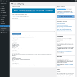 Page screenshot: WP Accessibility &rarr; Get Help