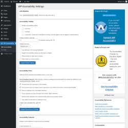 Page screenshot: WP Accessibility