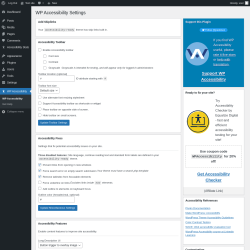 Page screenshot: WP Accessibility