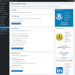 Page screenshot: WP Accessibility