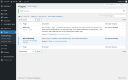 Page screenshot: Plugins &lsaquo; Test site &mdash; WordPress