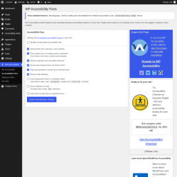Page screenshot: WP Accessibility &rarr; Accessibility Fixes