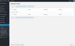 Page screenshot: WP Accounts &rarr; Manage Clients