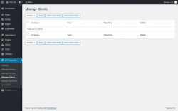 Page screenshot: WP Accounts &rarr; Manage Clients